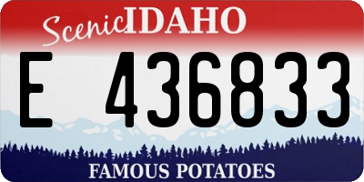 ID license plate E436833