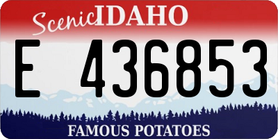 ID license plate E436853