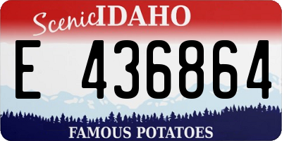 ID license plate E436864