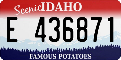 ID license plate E436871