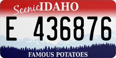 ID license plate E436876
