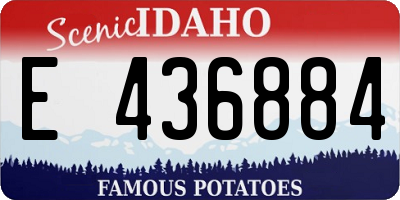 ID license plate E436884