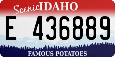 ID license plate E436889