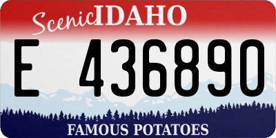 ID license plate E436890