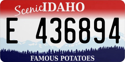 ID license plate E436894