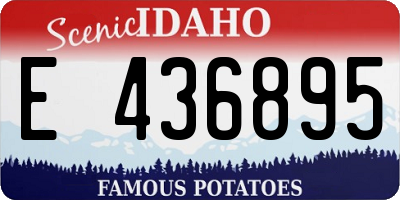 ID license plate E436895