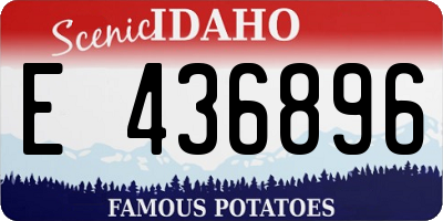 ID license plate E436896