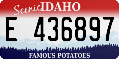 ID license plate E436897