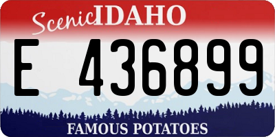 ID license plate E436899
