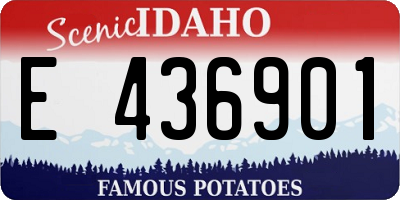 ID license plate E436901