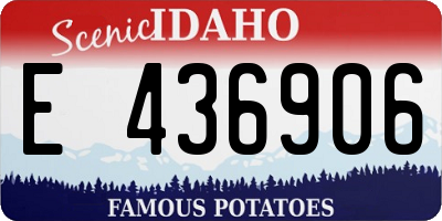 ID license plate E436906