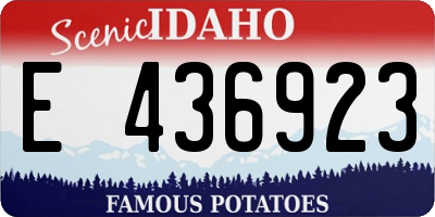 ID license plate E436923