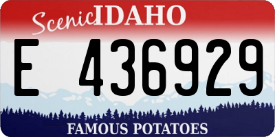 ID license plate E436929