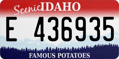ID license plate E436935