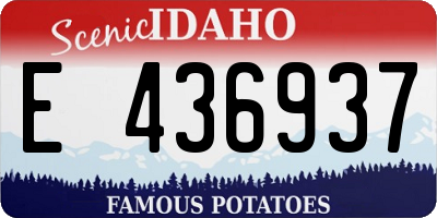 ID license plate E436937