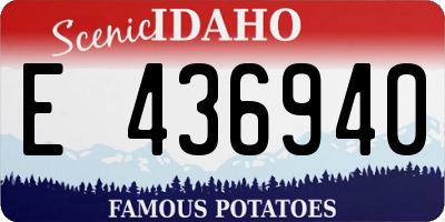 ID license plate E436940
