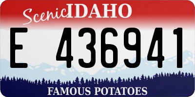 ID license plate E436941