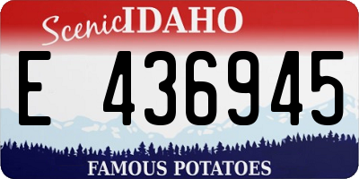 ID license plate E436945