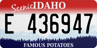 ID license plate E436947