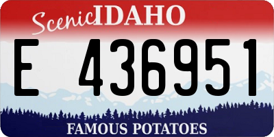 ID license plate E436951