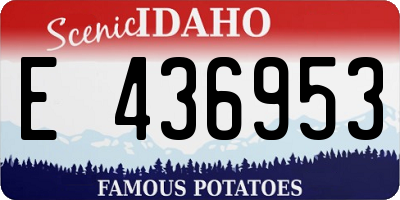ID license plate E436953