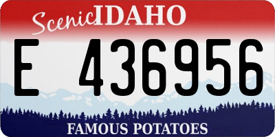 ID license plate E436956