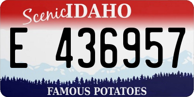 ID license plate E436957
