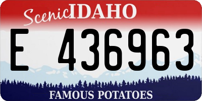 ID license plate E436963