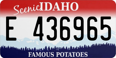 ID license plate E436965