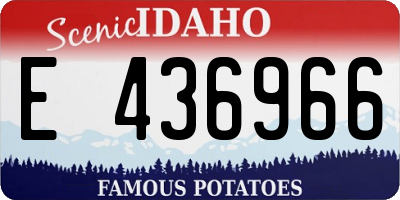 ID license plate E436966