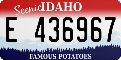 ID license plate E436967