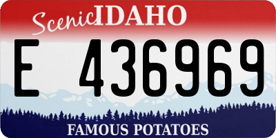 ID license plate E436969