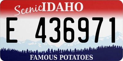 ID license plate E436971