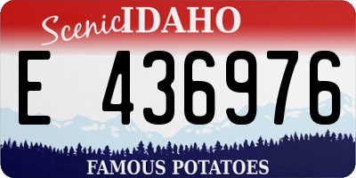 ID license plate E436976