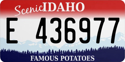 ID license plate E436977