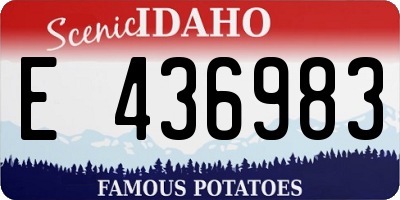 ID license plate E436983