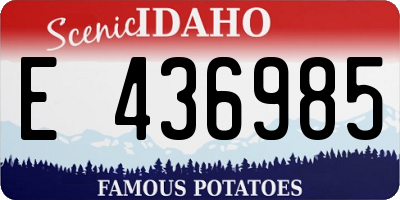 ID license plate E436985