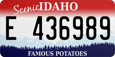 ID license plate E436989