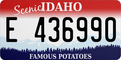 ID license plate E436990