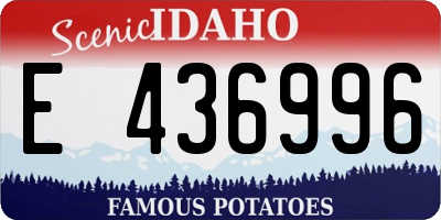 ID license plate E436996