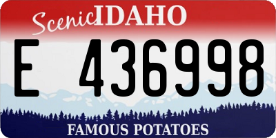 ID license plate E436998