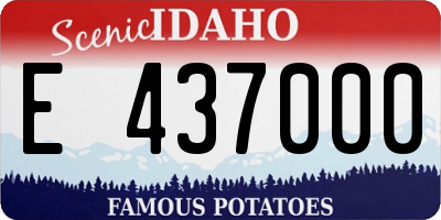 ID license plate E437000
