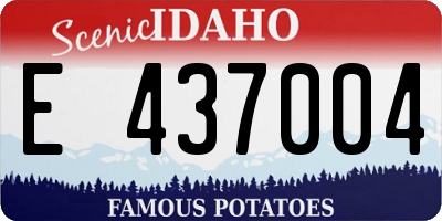 ID license plate E437004