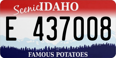 ID license plate E437008