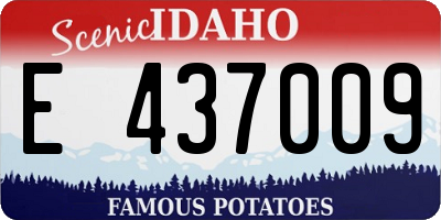 ID license plate E437009