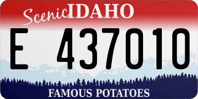 ID license plate E437010
