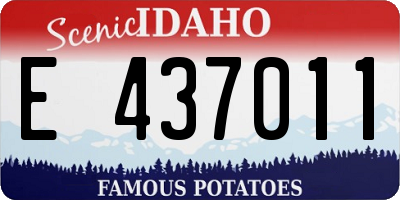 ID license plate E437011