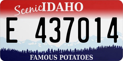 ID license plate E437014
