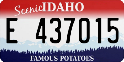 ID license plate E437015