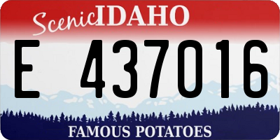 ID license plate E437016